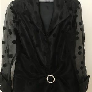 MSK BLACK EVENING BLOUSE